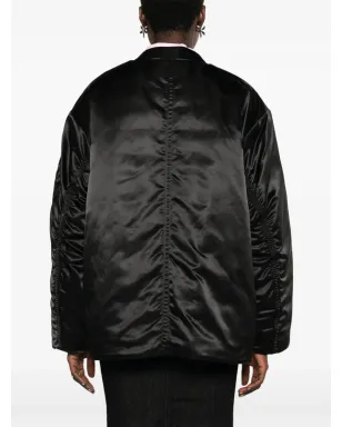 STAND STUDIO Prim satin bomber jacket - Black - サムネイル4
