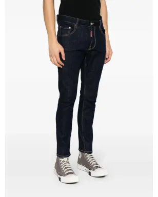DSQUARED2 ミッドライズ スキニー ジーンズ ブルー - サムネイル3