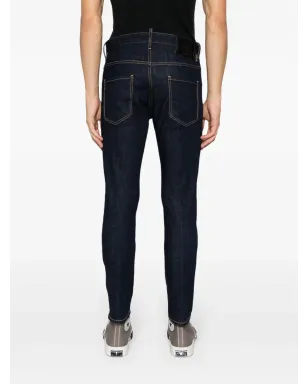 DSQUARED2 ミッドライズ スキニー ジーンズ ブルー - サムネイル4