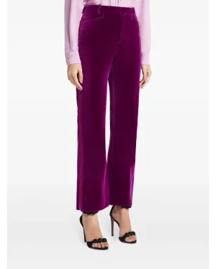 TOM FORD ベルベットフレアパンツ ピンク - サムネイル3