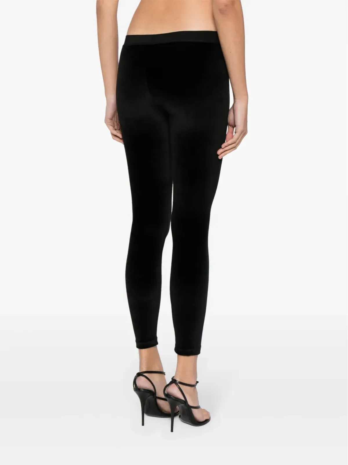 TOM FORD ベルベット ロゴ入りウエストバンド レギンス - 画像4