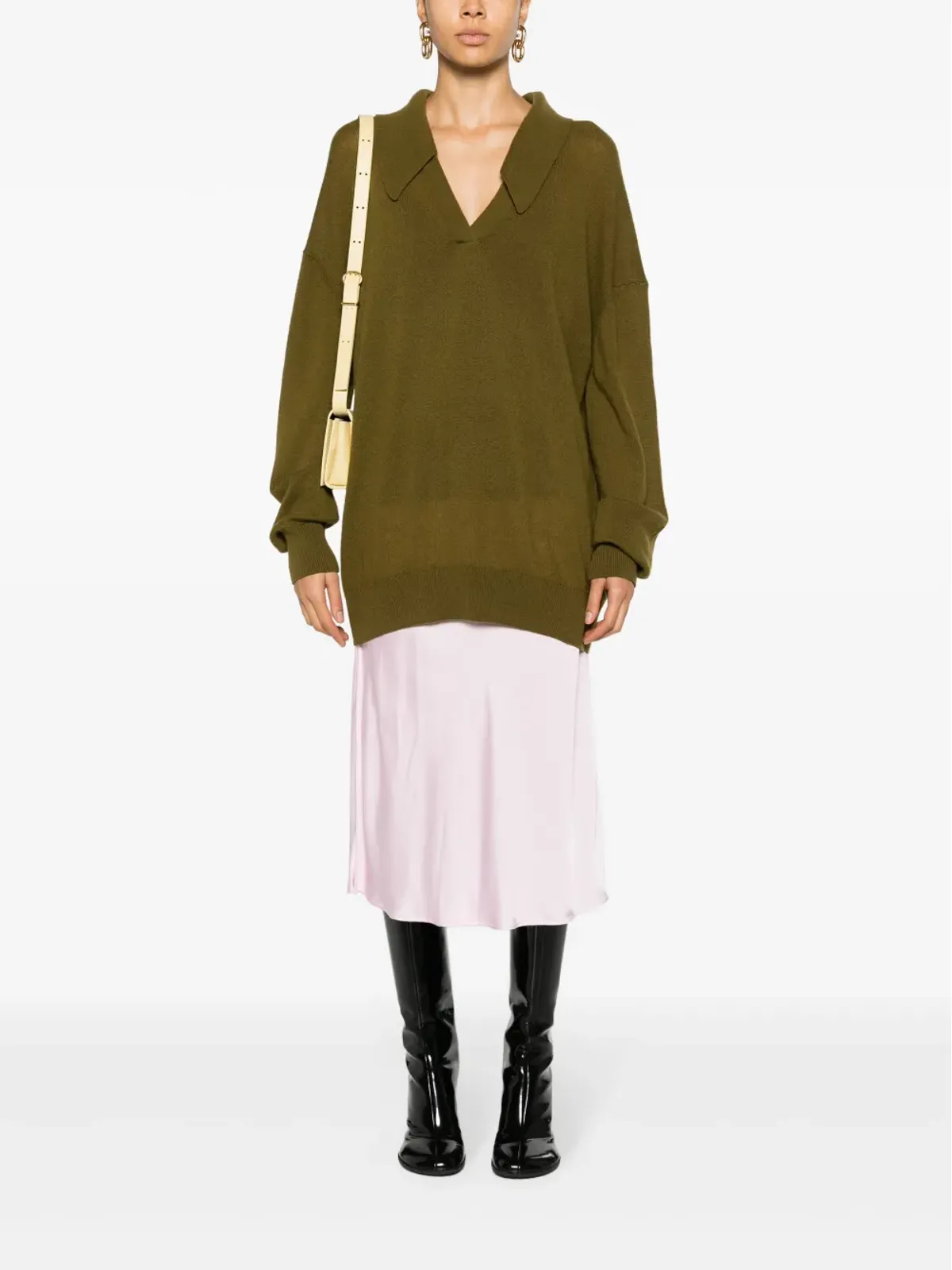 Jil Sander ウエストゴム入りのフレアミディスカート - ピンク - 画像2