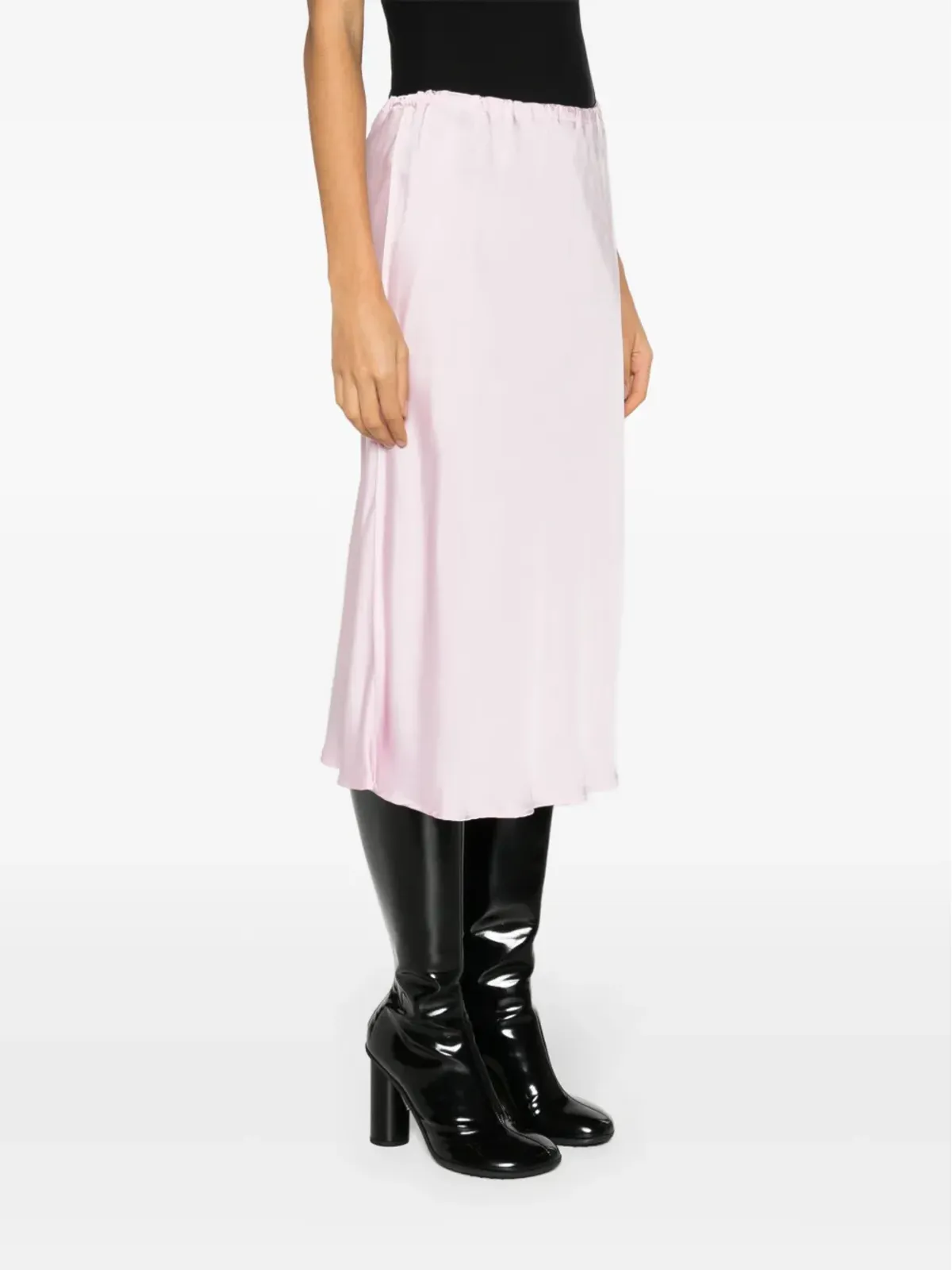Jil Sander ウエストゴム入りのフレアミディスカート - ピンク - 画像3