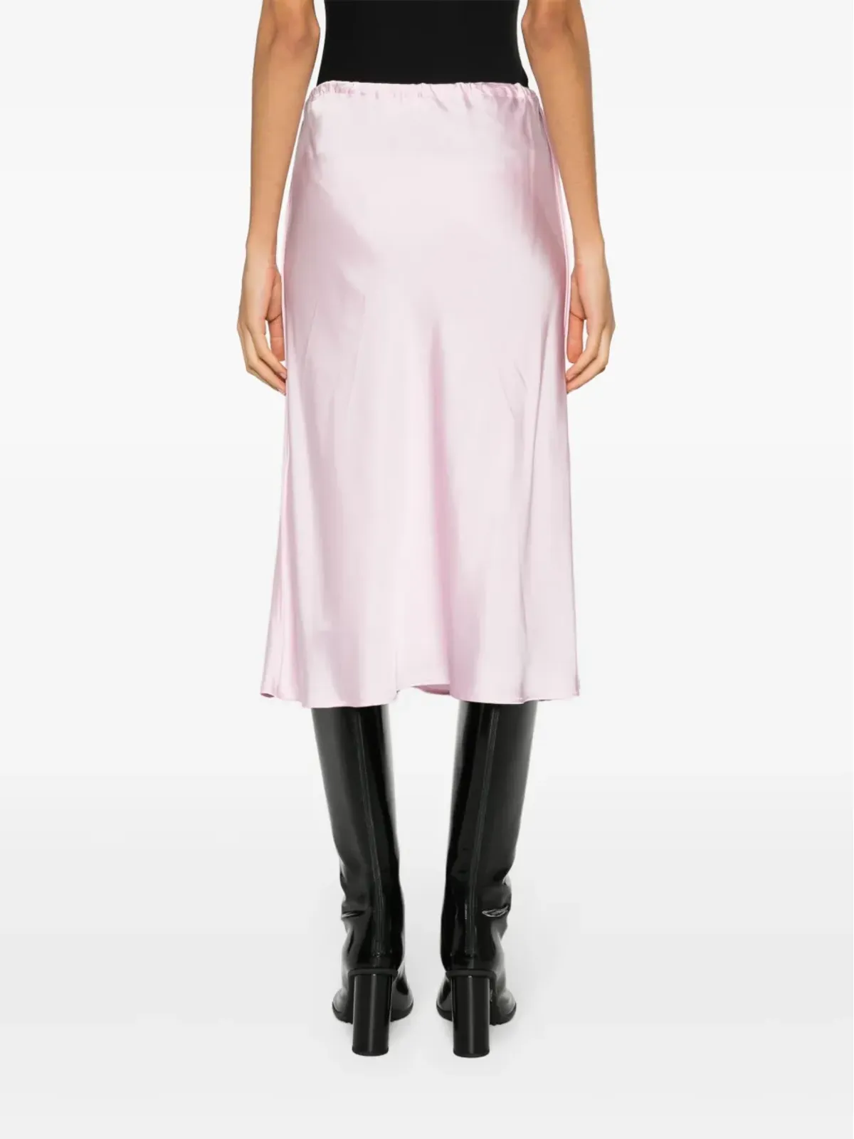Jil Sander ウエストゴム入りのフレアミディスカート - ピンク - 画像4
