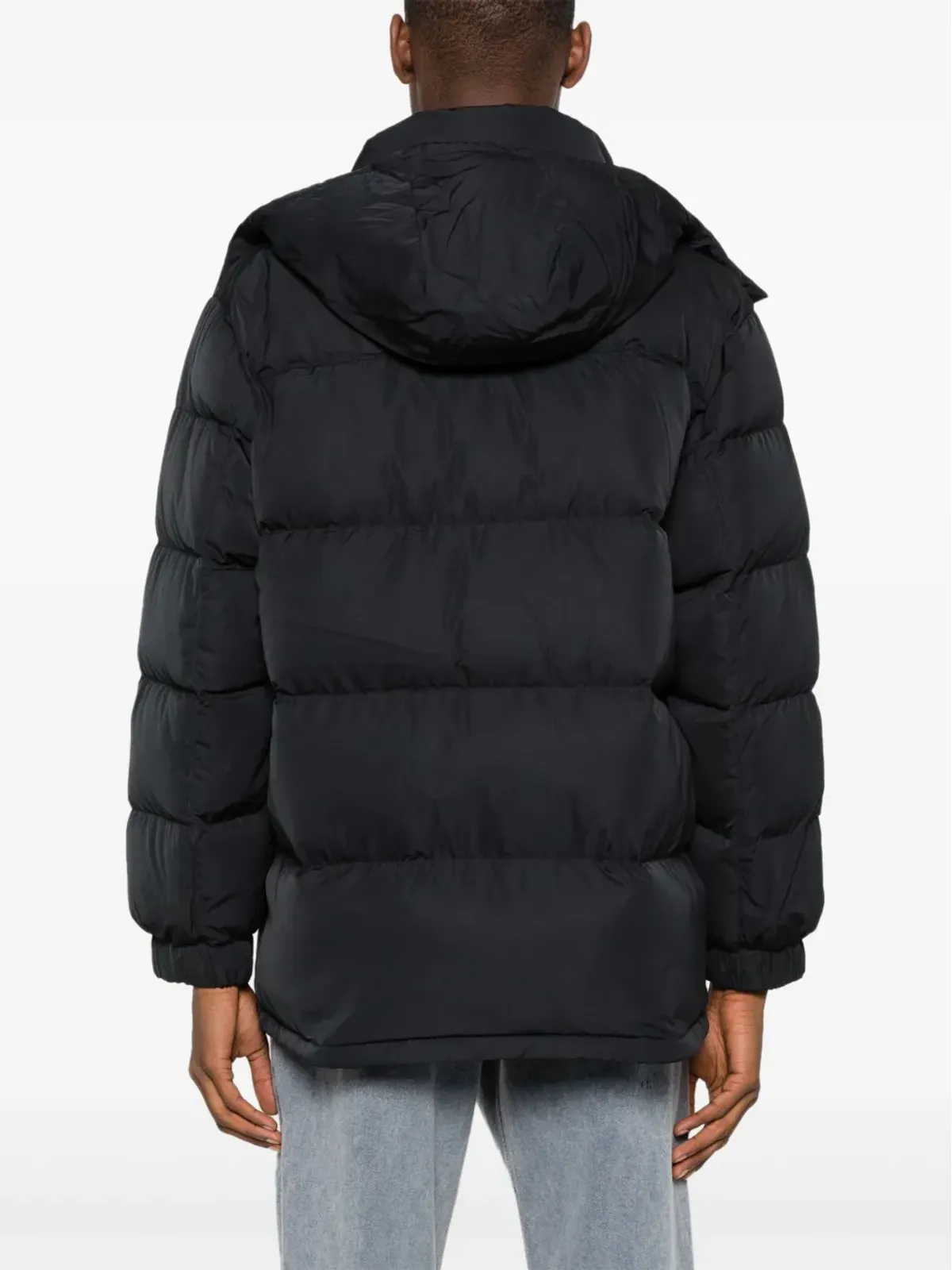 Maison Kitsuné ロゴアップリケ付き フード付きダウンジャケット - ブラック - 画像4