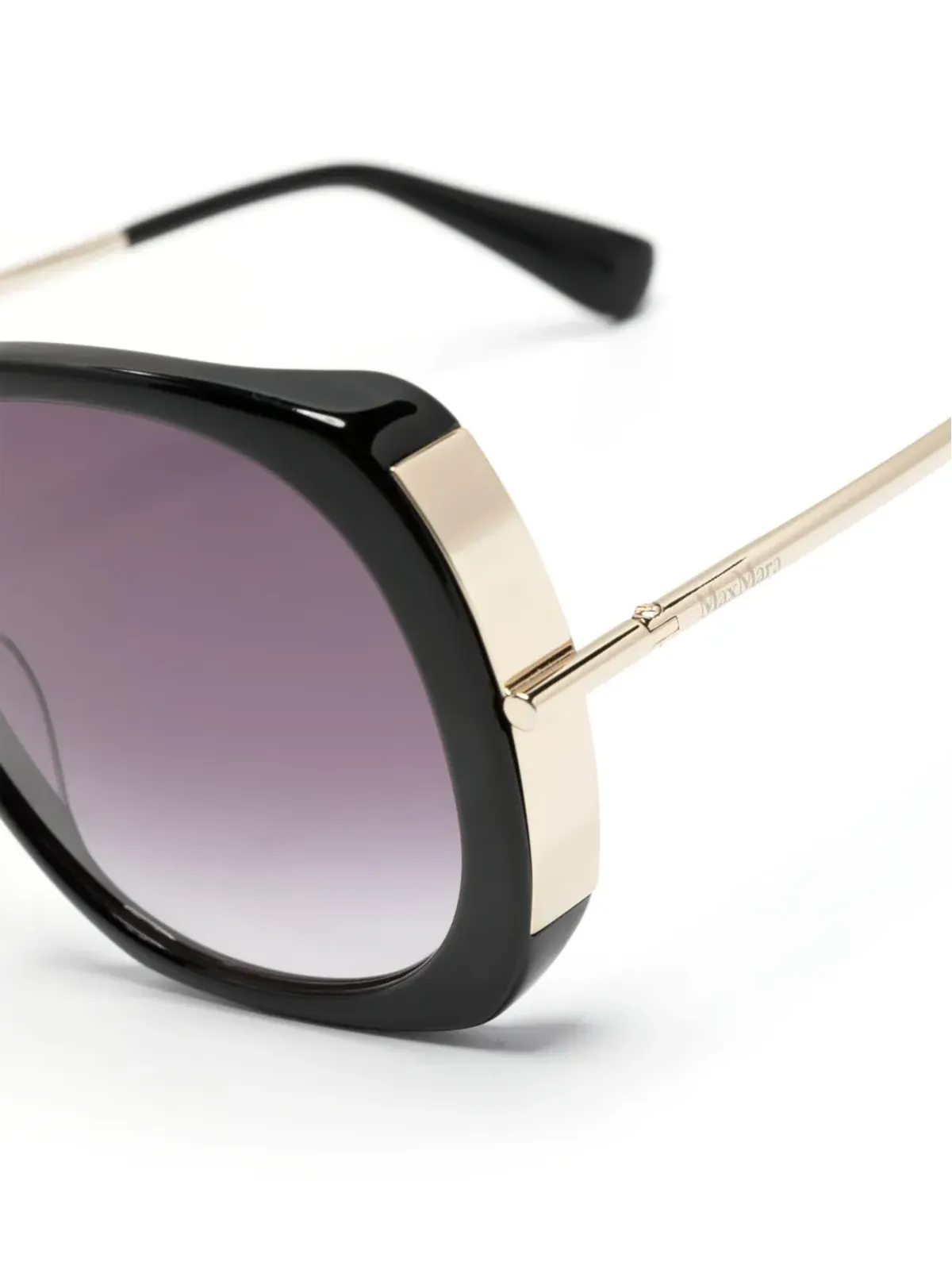 Max Mara Eyewear ロゴプリント オーバーサイズフレーム サングラス - 画像3