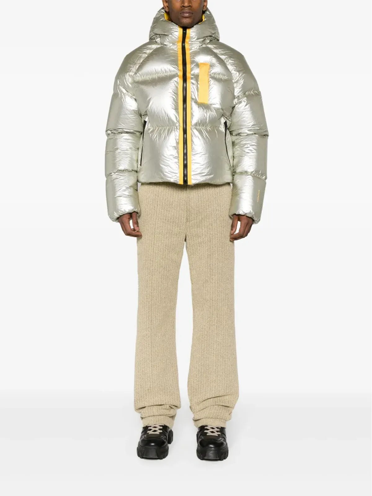 Givenchy ラミネート加工 フード付きダウンジャケット - シルバー - 画像2