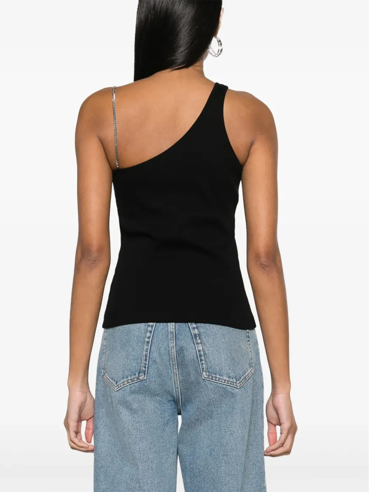 Givenchy 4Gプレート リブ編み タンクトップ ブラック - 画像4