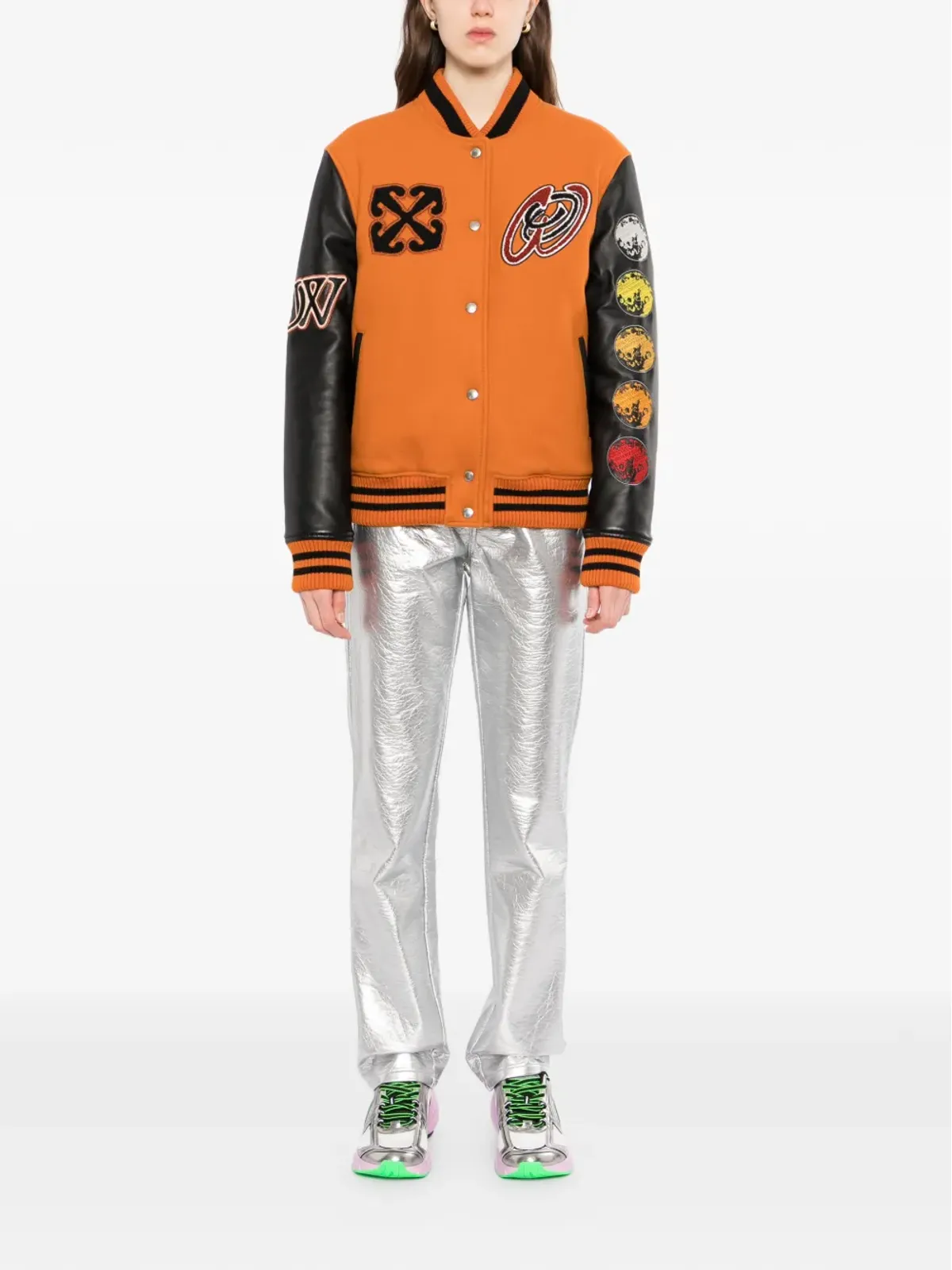 Off-White アップリケ入りロゴ刺繍ジャケット - 画像2