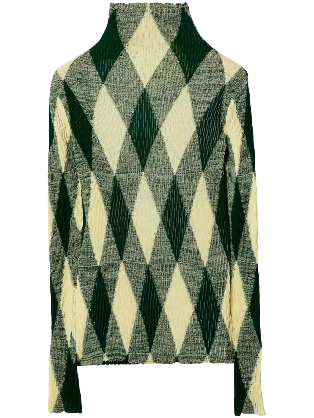 Burberry アーガイル柄ニット ハイネックセーター - 画像1