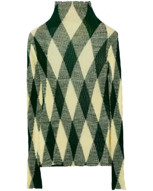 Burberry アーガイル柄ニット ハイネックセーター - サムネイル1