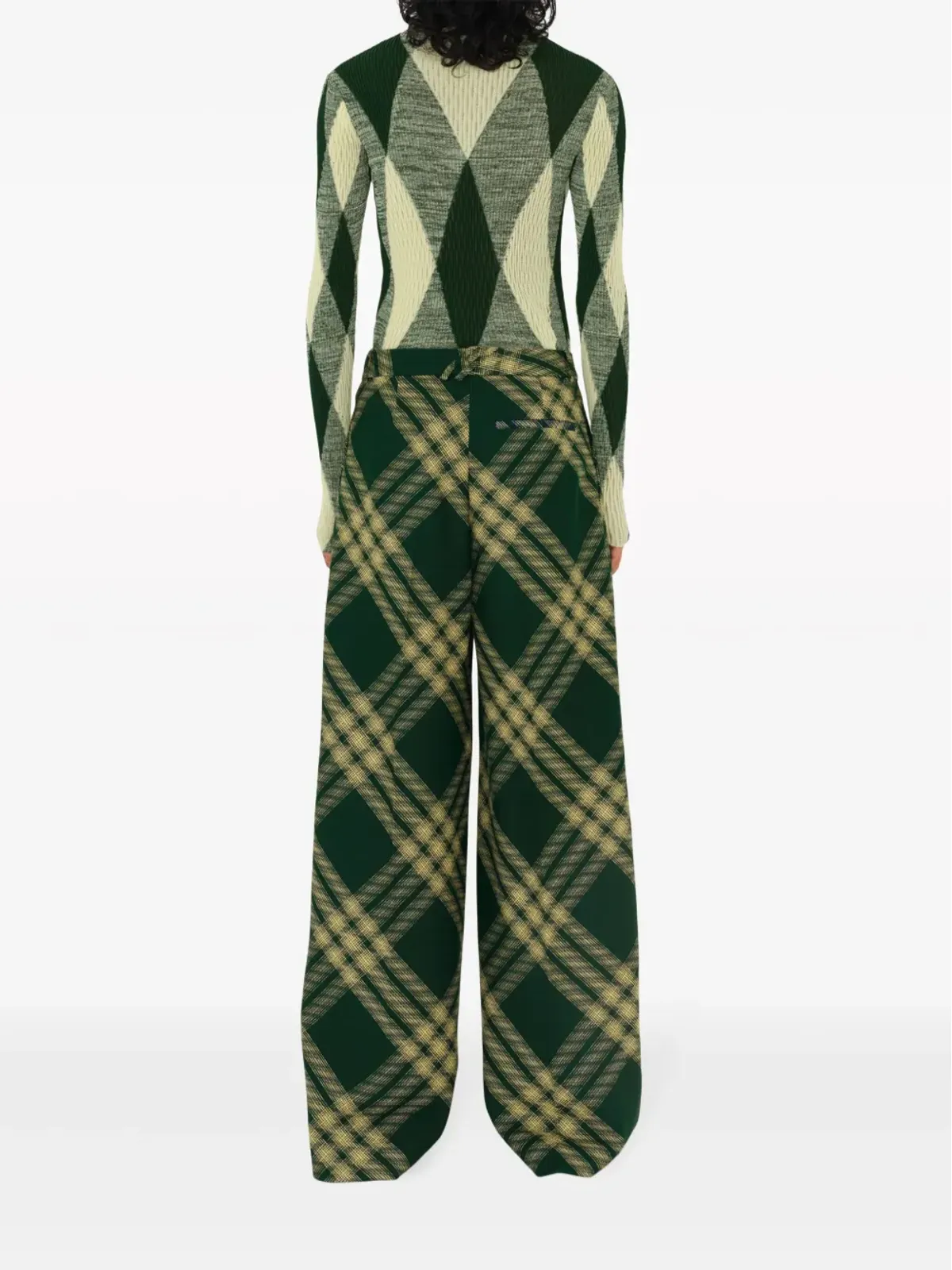 Burberry アーガイル柄ニット ハイネックセーター - 画像4