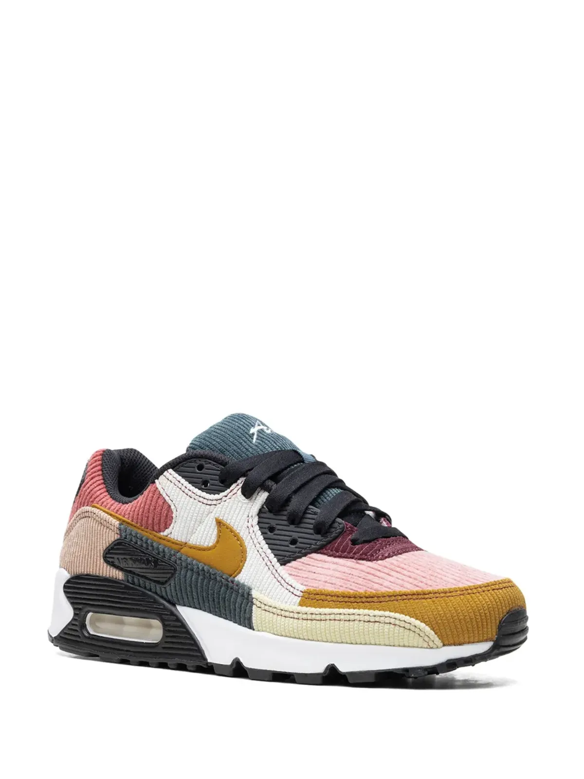Nike エアマックス90 マルチカラー コーデュロイ スニーカー ピンク - 画像2