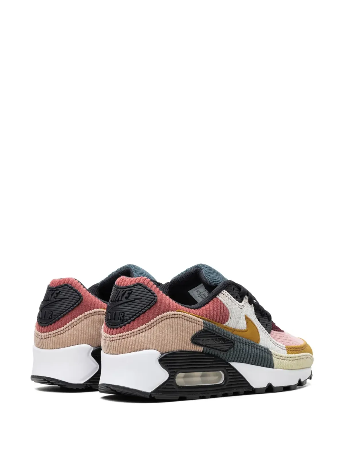 Nike エアマックス90 マルチカラー コーデュロイ スニーカー ピンク - 画像3