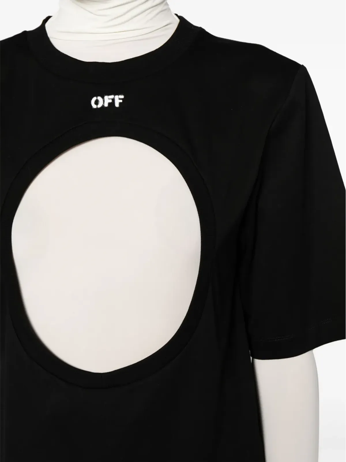 Off-White メテオ レイヤード コットン Tシャツ - ブラック - 画像5