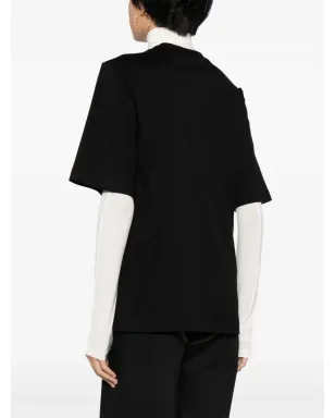 Off-White メテオ レイヤード コットン Tシャツ - ブラック - サムネイル4