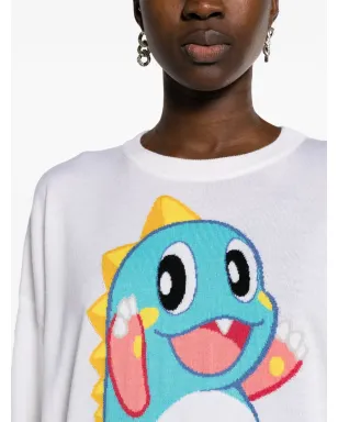 Moschino カートゥーン刺繍 ヴァージンウール セーター - ホワイト - サムネイル5