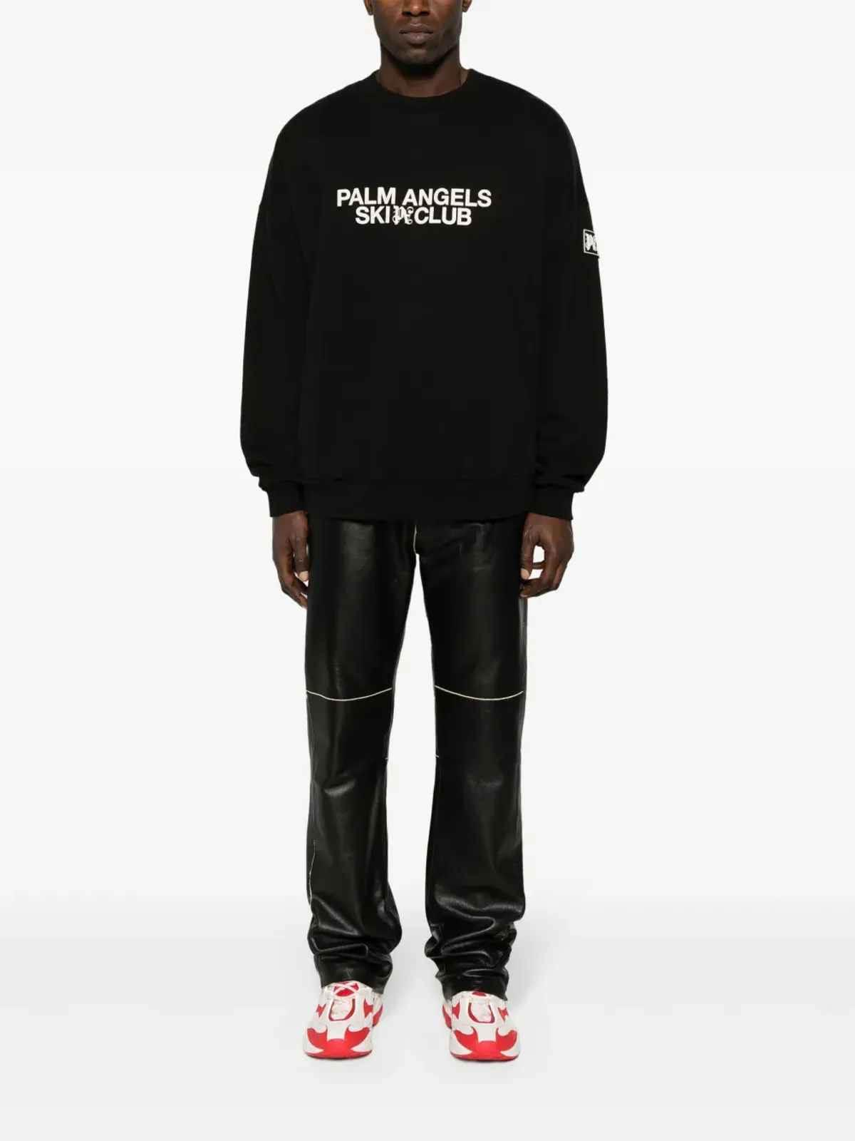 Palm Angels Pa Ski Club コットン スウェットシャツ ブラック - 画像2