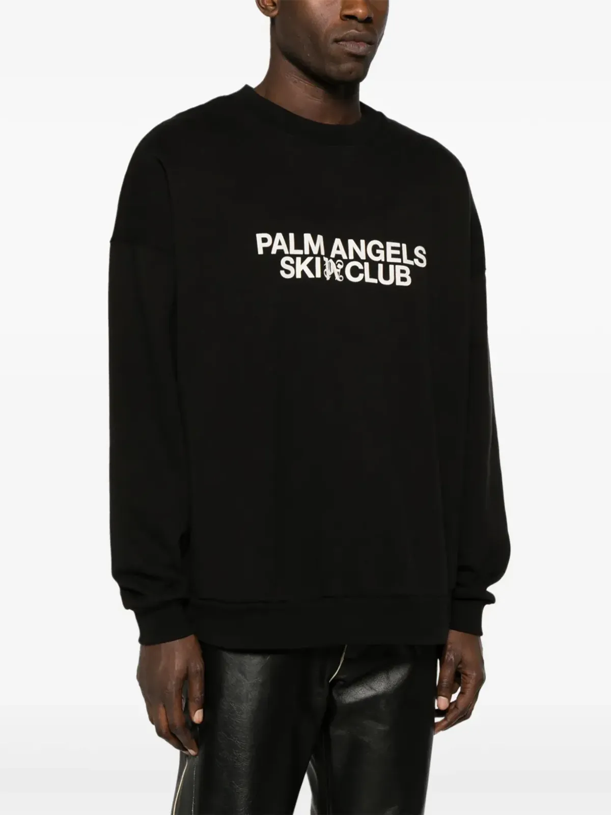 Palm Angels Pa Ski Club コットン スウェットシャツ ブラック - 画像3