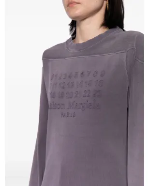 Maison Margiela ナンバーズ ロゴ コットン Tシャツ - パープル - サムネイル5