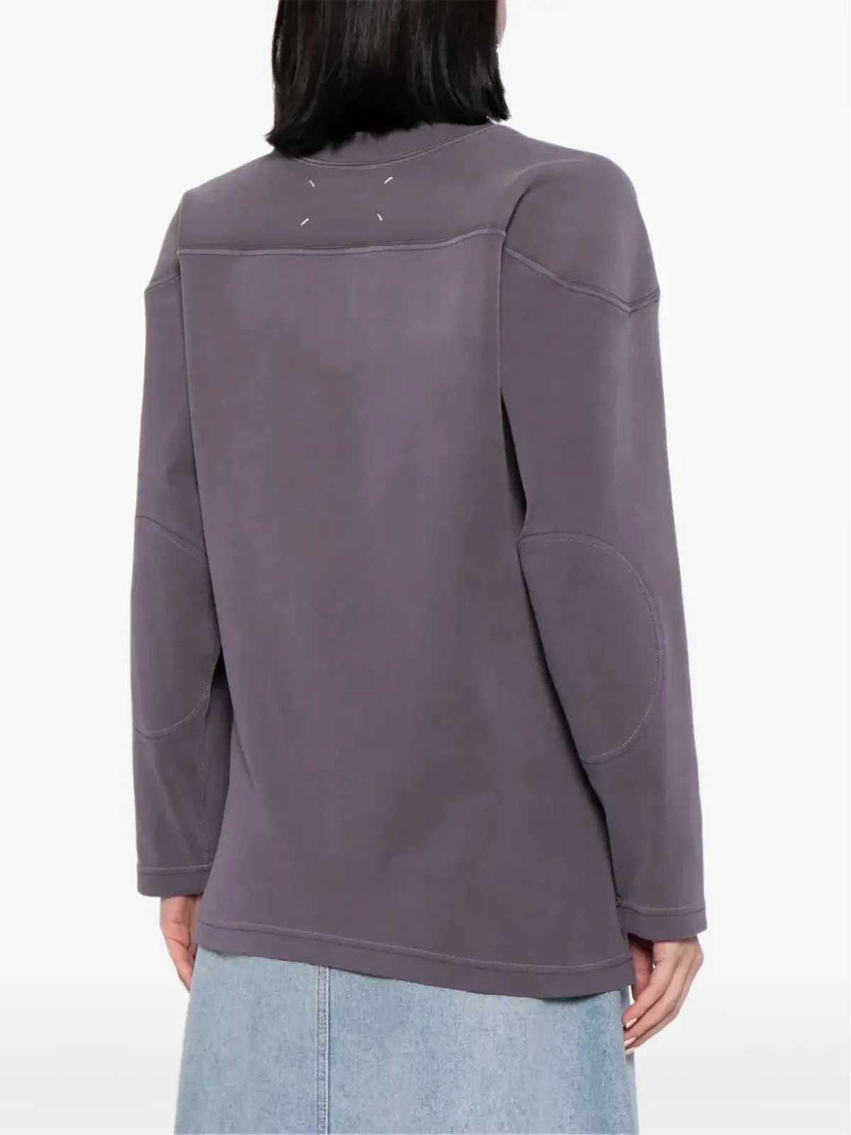 Maison Margiela ナンバーズ ロゴ コットン Tシャツ - パープル - 画像4