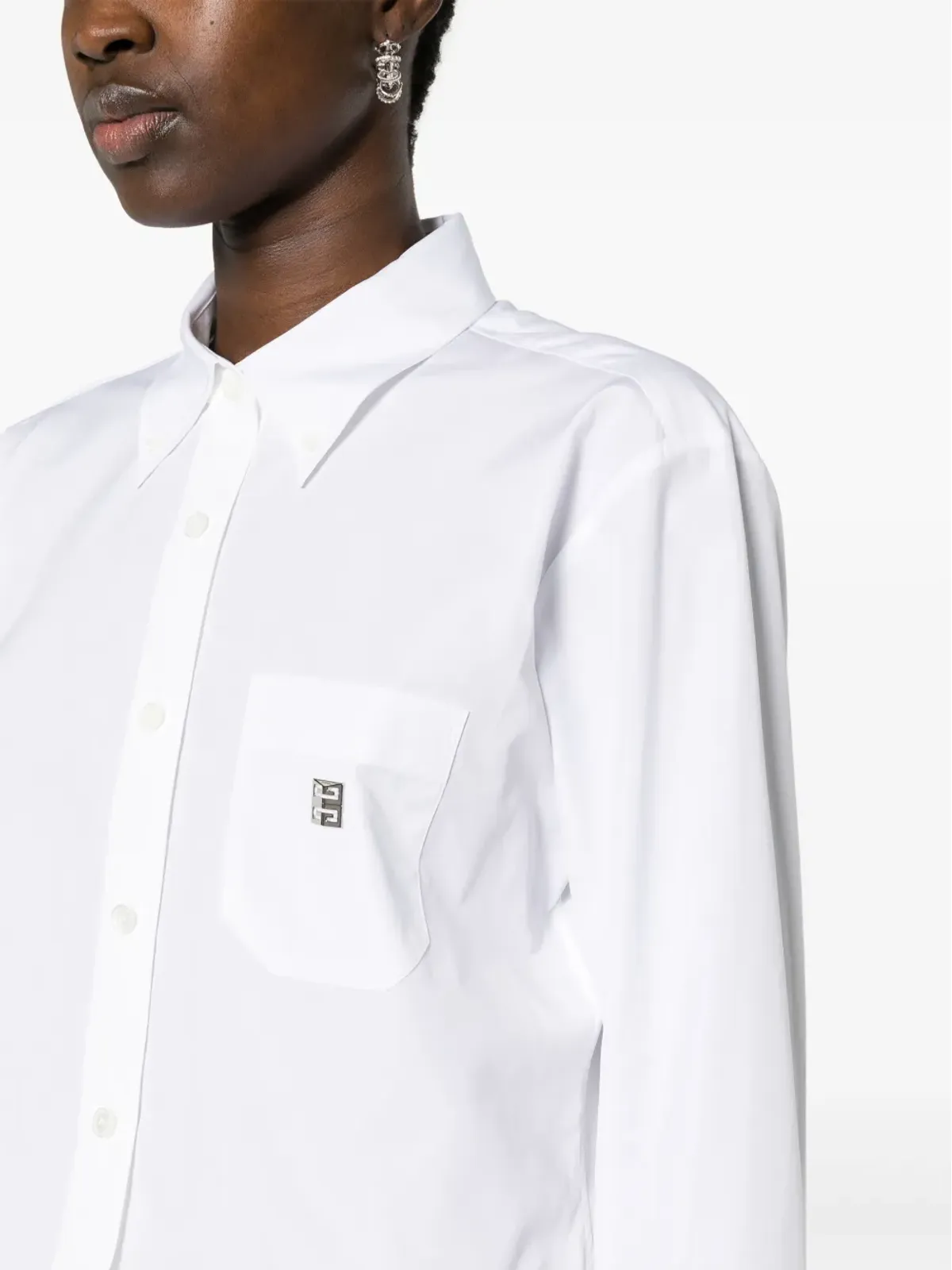 Givenchy ロゴプレートシャツ - ホワイト - 画像5