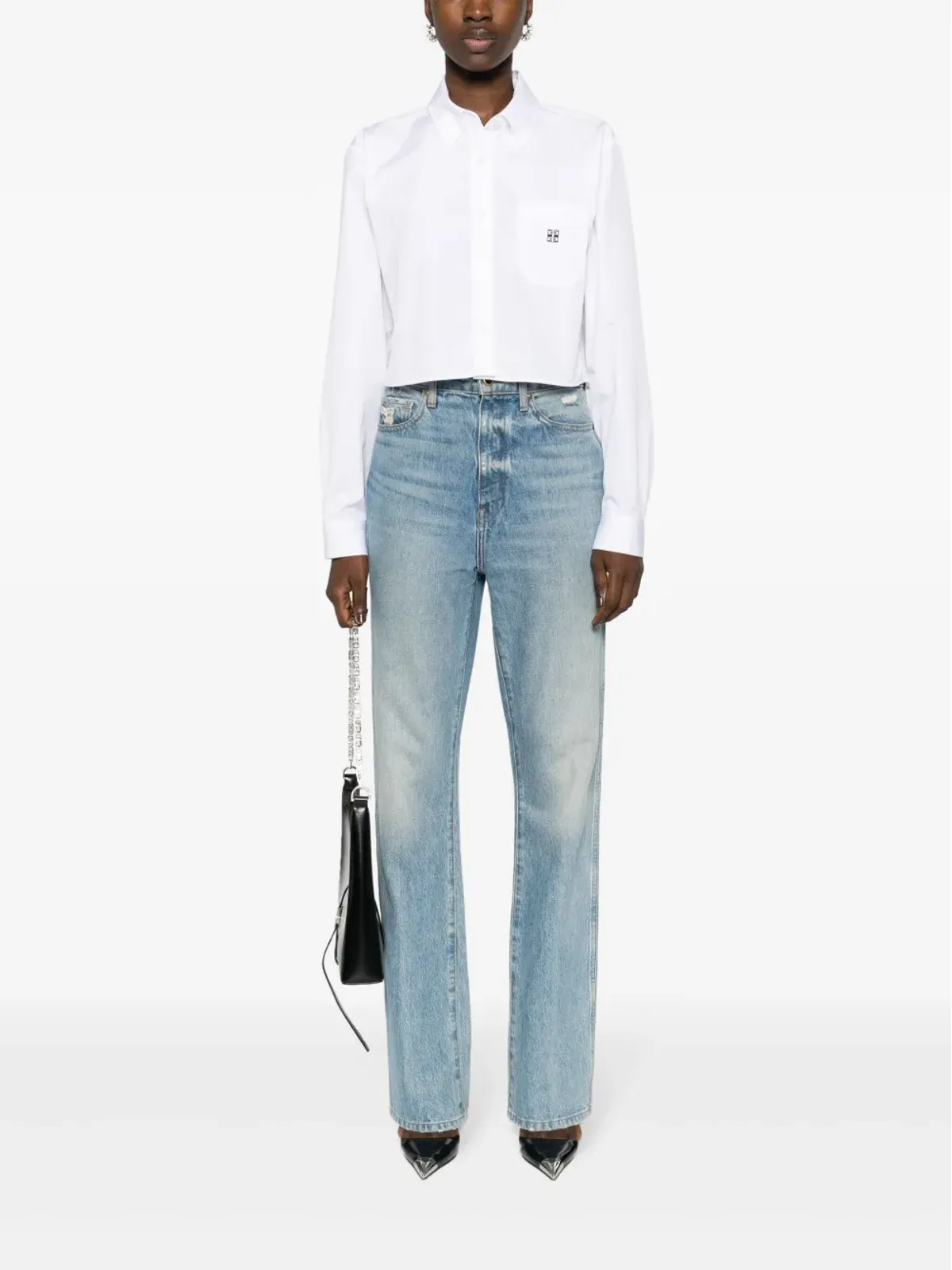 Givenchy ロゴプレートシャツ - ホワイト - 画像2