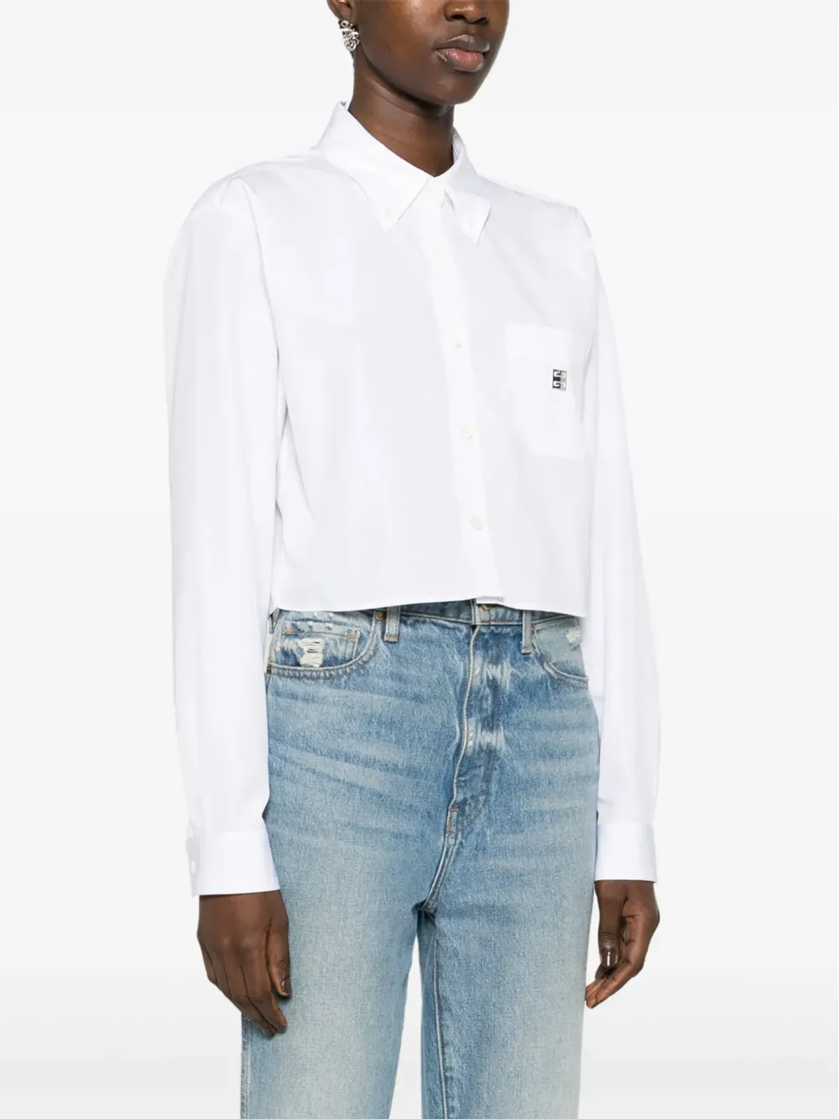 Givenchy ロゴプレートシャツ - ホワイト - 画像3