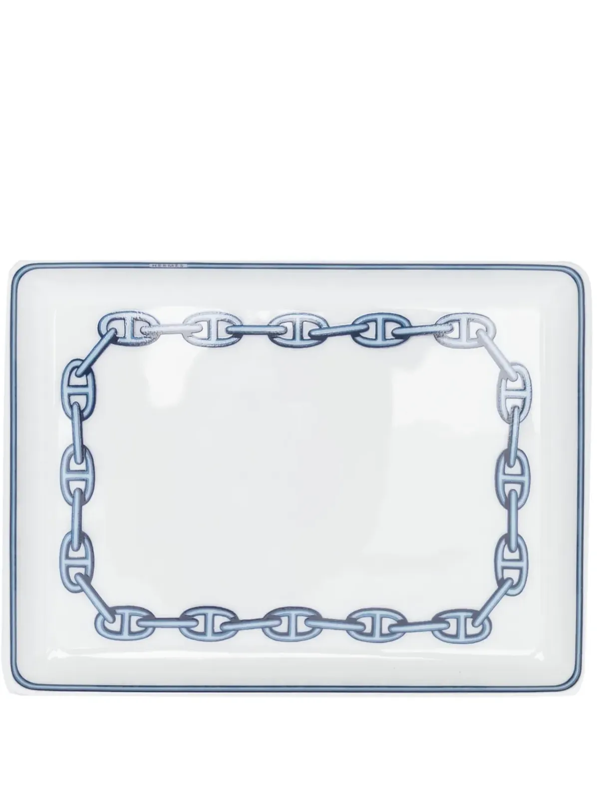 Hermès ビンテージ 2000年代 Chaîne d'ancre ポーセリン アッシュトレイ（16cm x 12cm）- ホワイト - 画像1