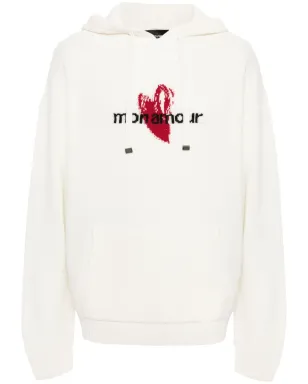 Emporio Armani x Mon Amour インターシャ編みフード付きパーカー - ニュートラルカラー - サムネイル1