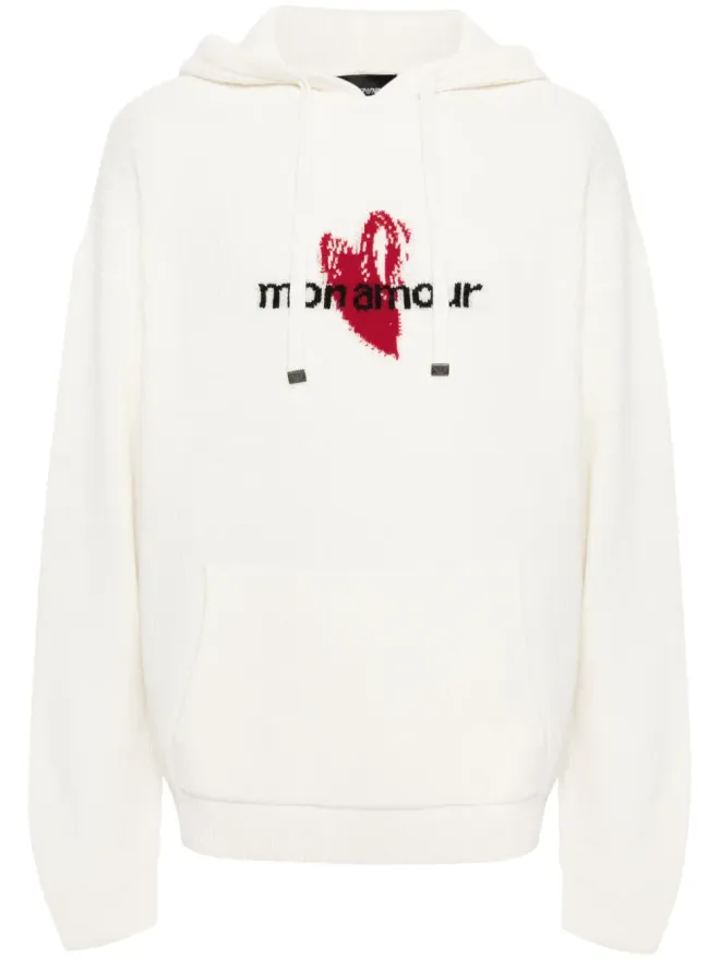Emporio Armani Emporio Armani x Mon Amour インターシャ編みフード付きパーカー - ニュートラルカラーの商品画像