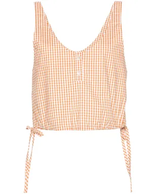 Forte Forte チェック柄クロップトップ - サムネイル1