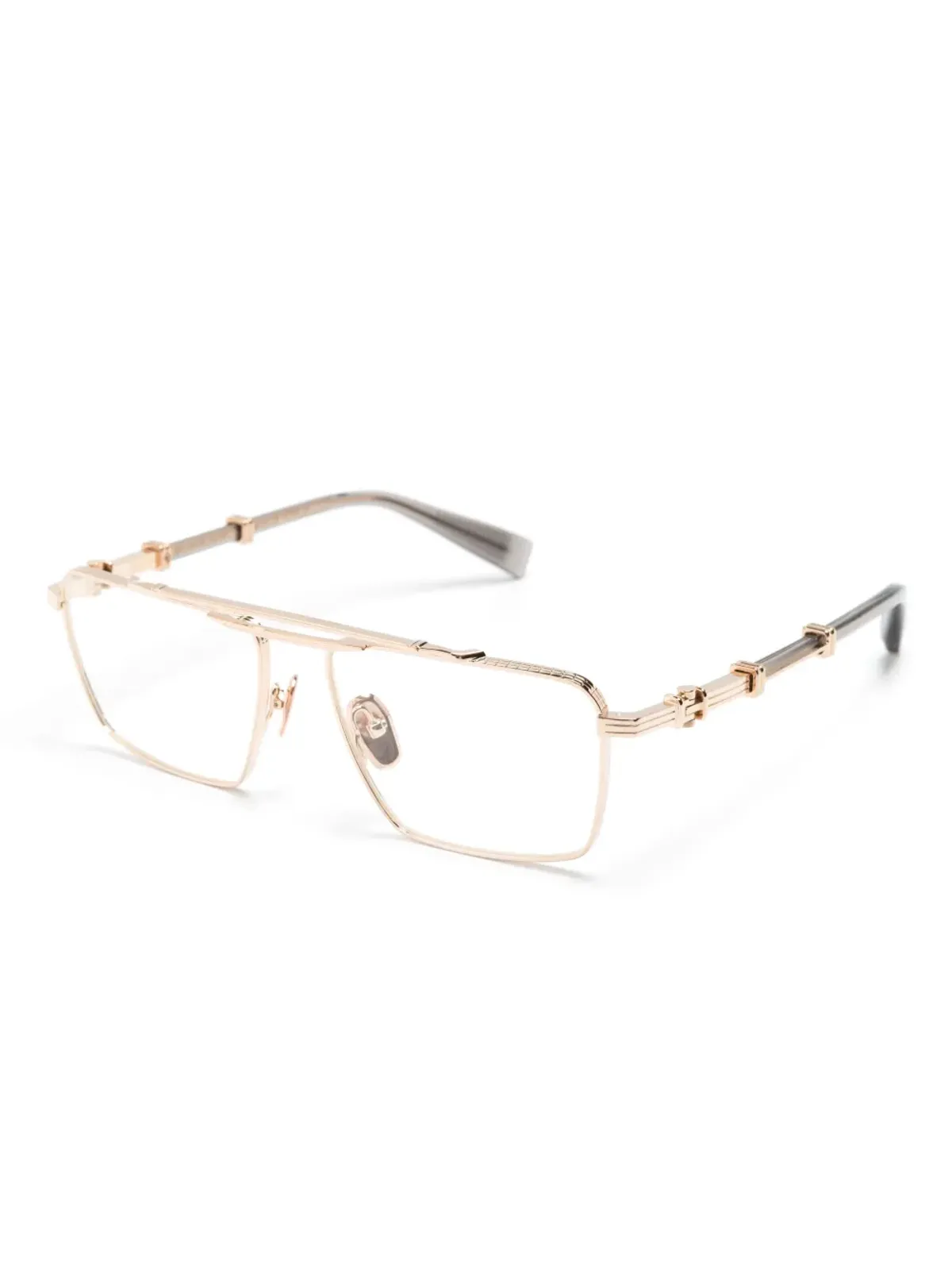Balmain Eyewear ブリゲイドVI スクエアフレームグラス - 画像2