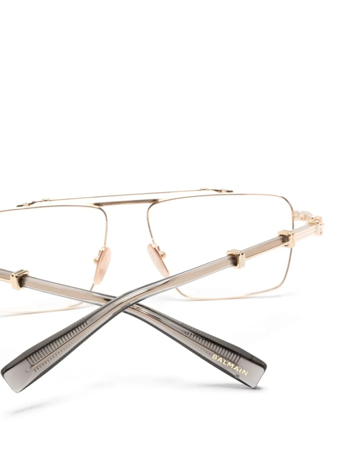 Balmain Eyewear ブリゲイドVI スクエアフレームグラス - 画像3