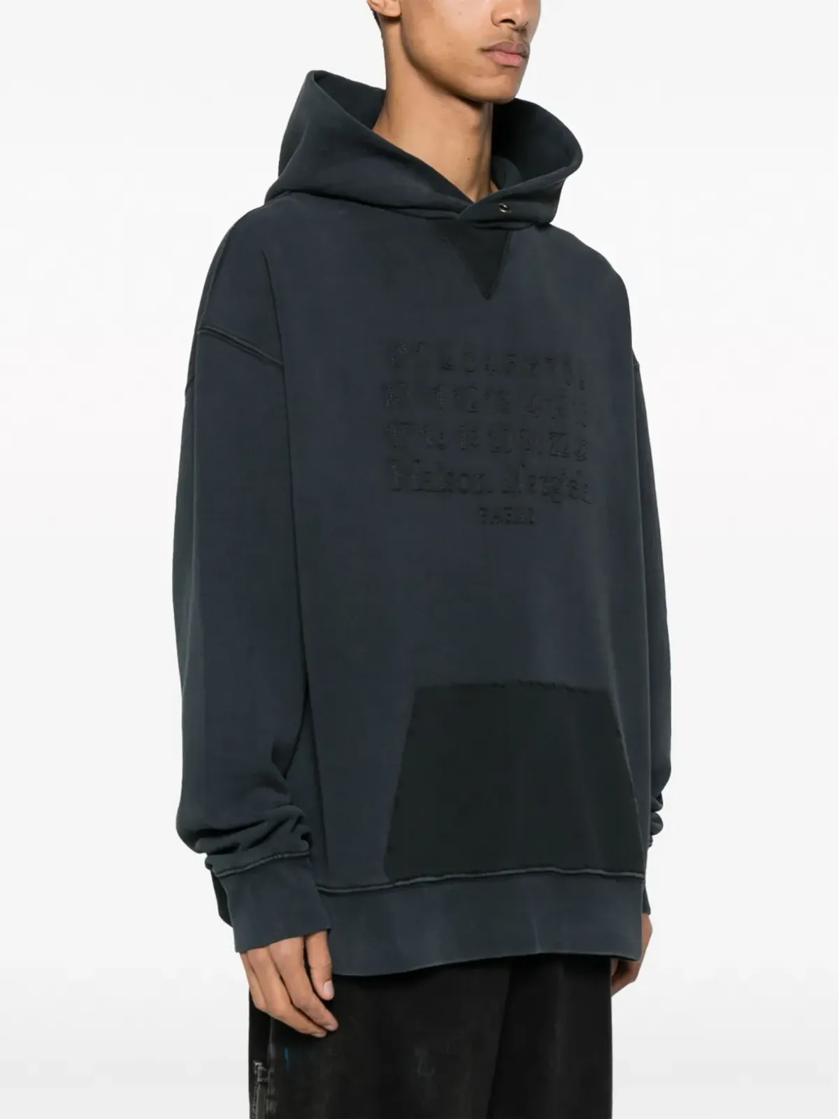 Maison Margiela ナンバーズモチーフ コットン フード付きパーカー - グレー - 画像4