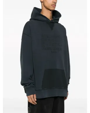 Maison Margiela ナンバーズモチーフ コットン フード付きパーカー - グレー - サムネイル4