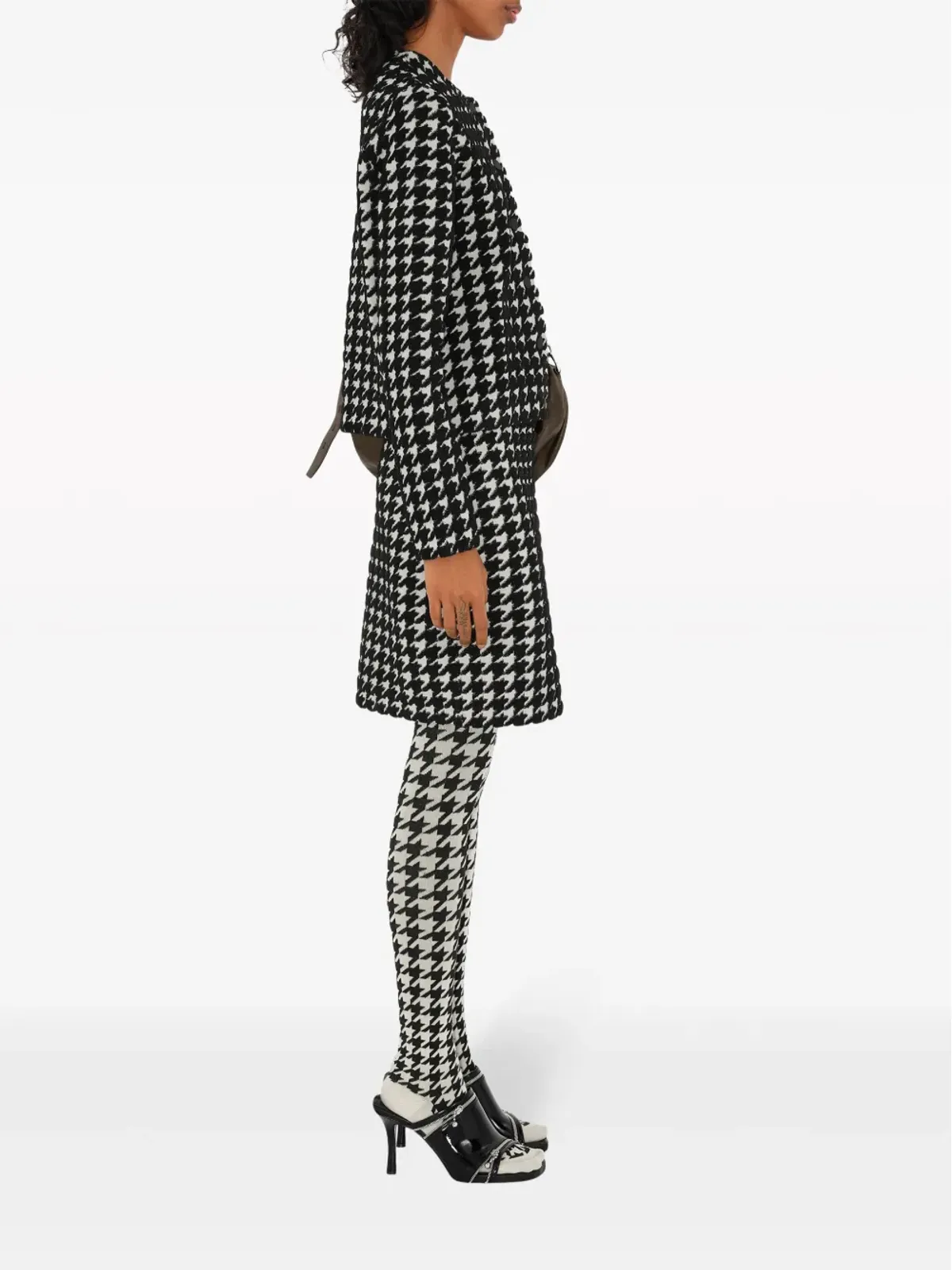 Burberry ハウンドトゥース柄ミニスカート - 画像3