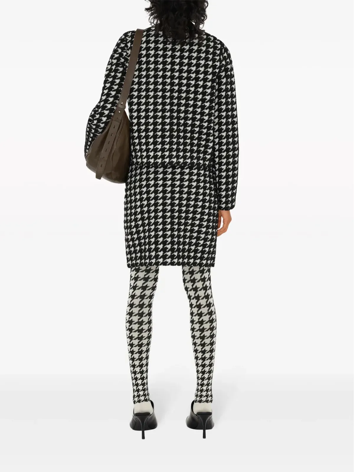 Burberry ハウンドトゥース柄ミニスカート - 画像4
