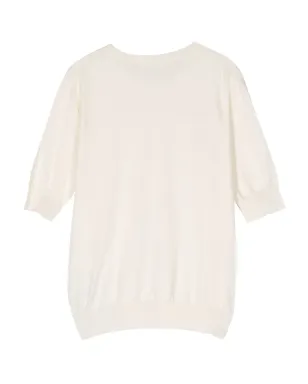 Jil Sander リブ編みトリムのコットンTシャツ - ニュートラルカラー - サムネイル2