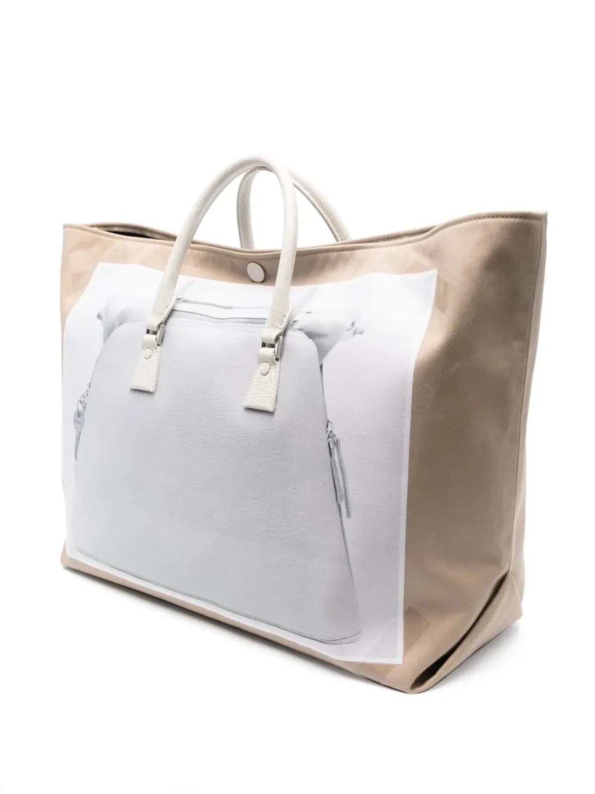 Maison Margiela ミディアム トロンプ・ルイユ 5AC ギャバジン バッグ - ベージュ - 画像3