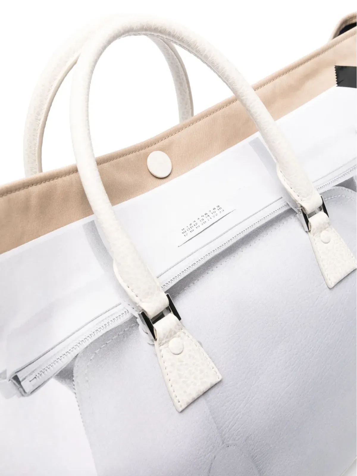 Maison Margiela ミディアム トロンプ・ルイユ 5AC ギャバジン バッグ - ベージュ - 画像4