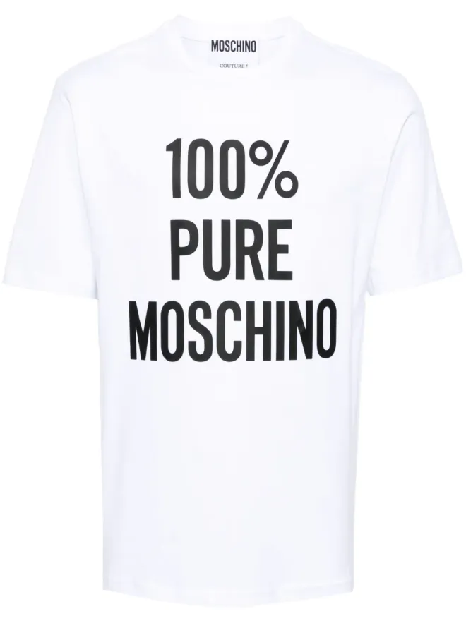 Moschino Moschino スローガンプリント コットンTシャツの商品画像