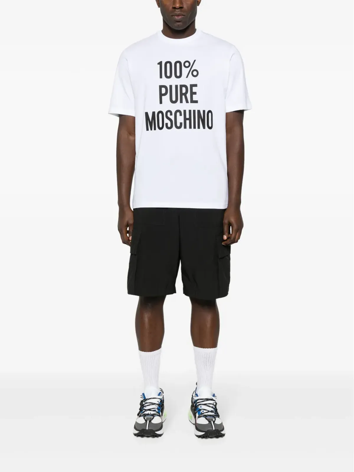 Moschino スローガンプリント コットンTシャツ - 画像2