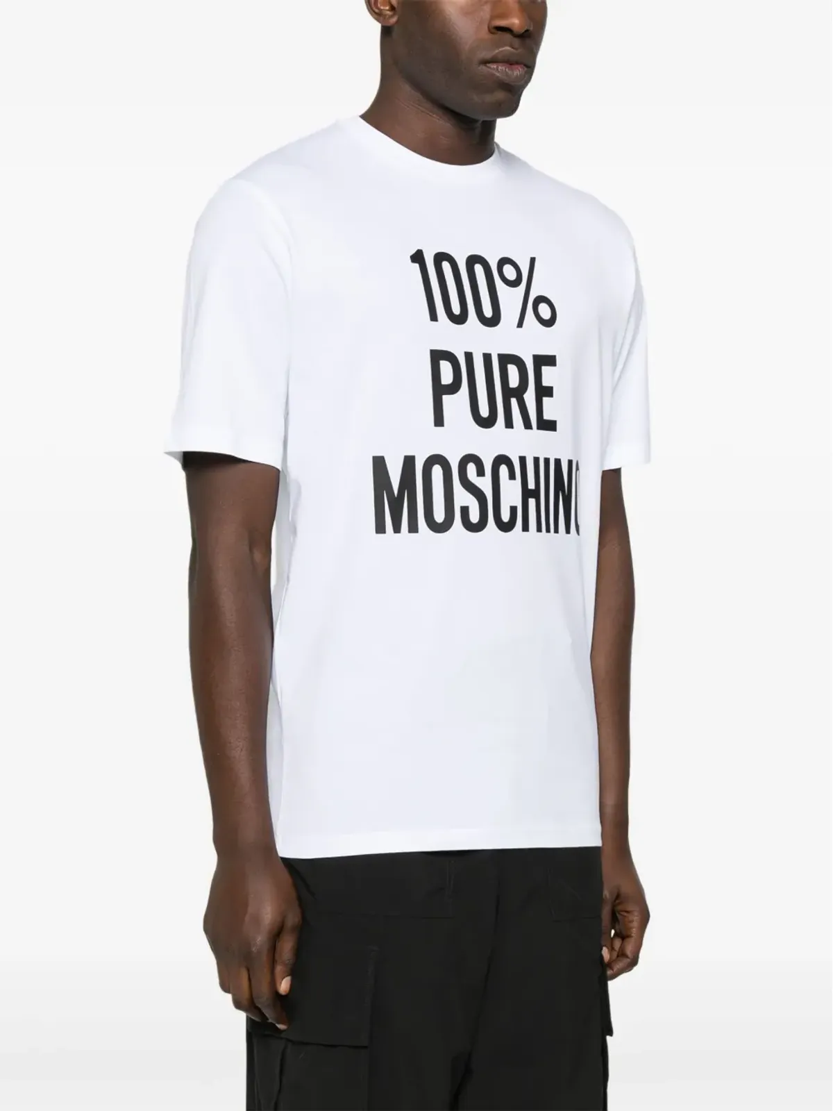 Moschino スローガンプリント コットンTシャツ - 画像3