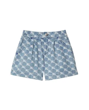 Burberry Kids EKD グラフィックプリント デニムショーツ - サムネイル1