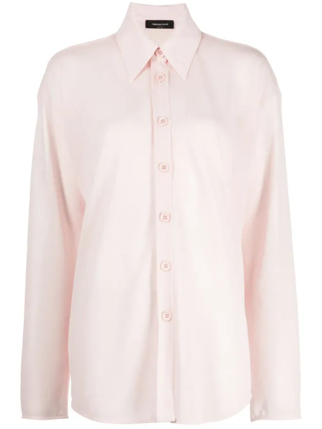 Fabiana Filippi Fabiana Filippi ファインニット半透けシャツ ピンクの商品画像