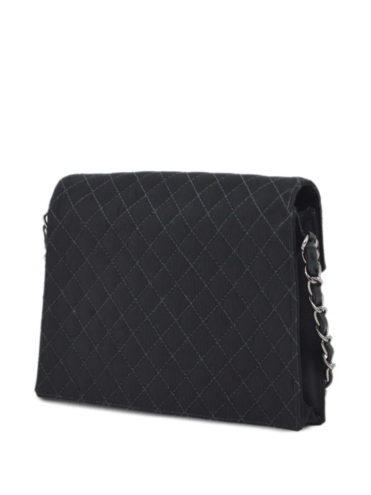 CHANEL ビンテージ 2005 エンブレム キルティッド ショルダーバッグ ブラック - 画像2