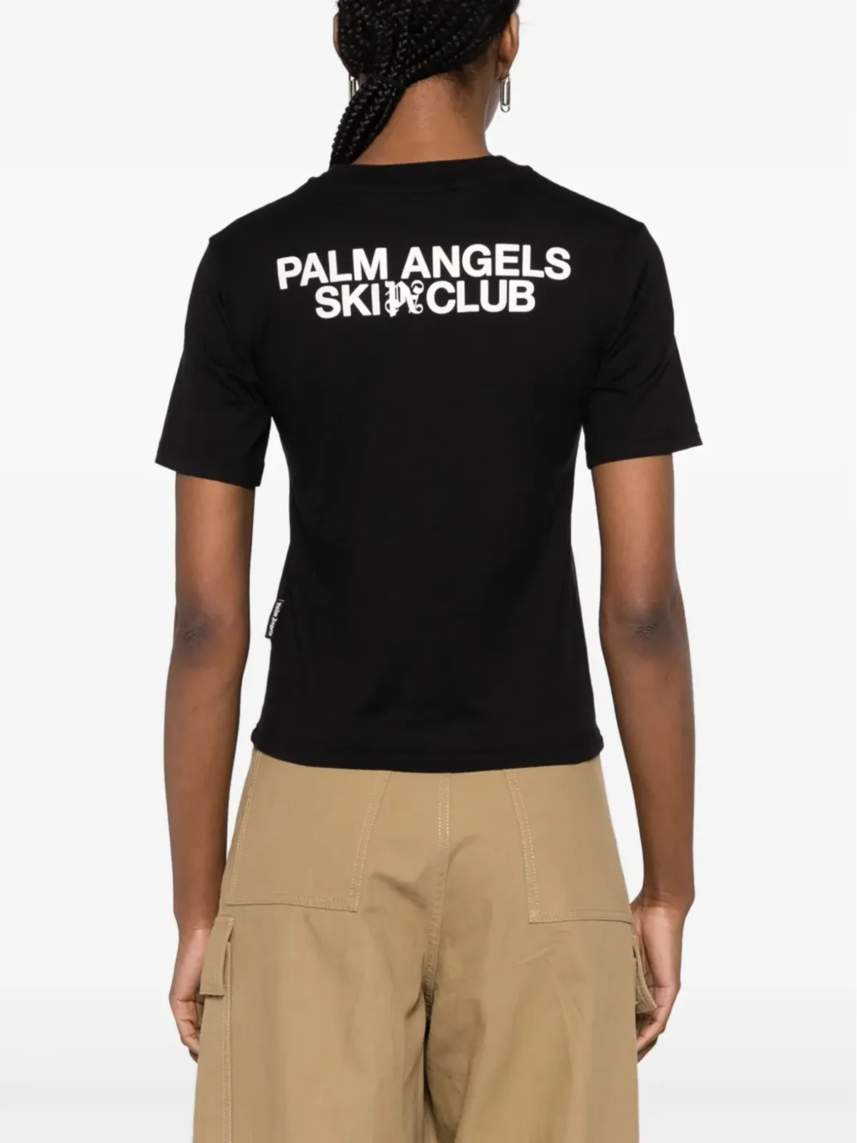 Palm Angels PA Ski Club コットンTシャツ ブラック - 画像4