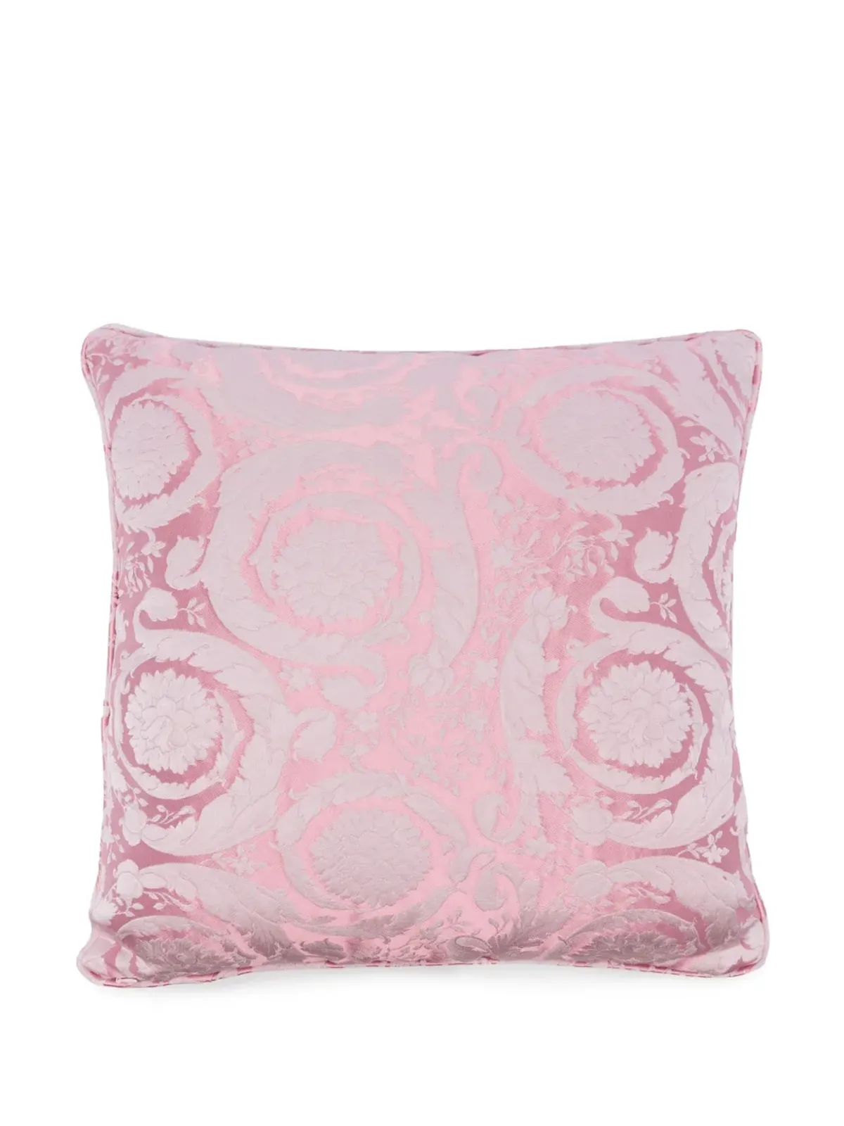 Versace バロッコ シルクリネン クッション（43cm×43cm） ピンク - 画像2