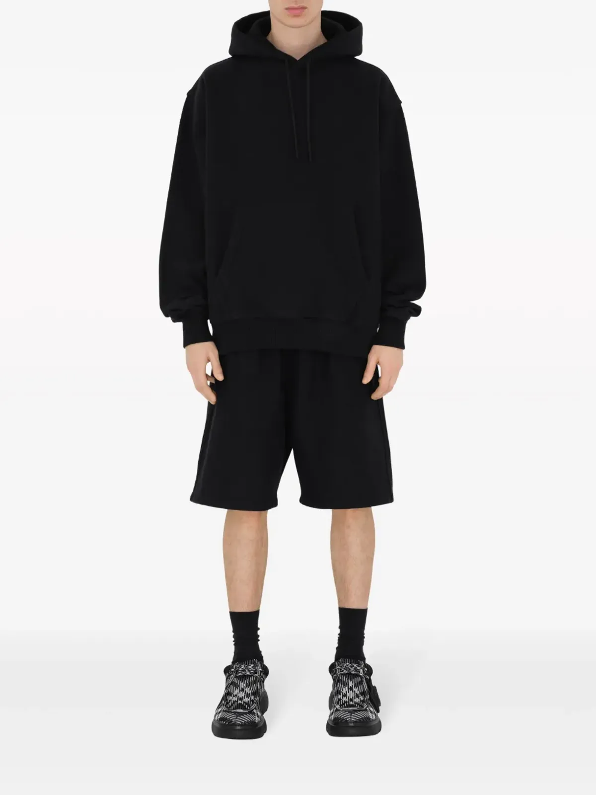 Burberry ロゴアップリケ コットンショーツ - ブラック - 画像2